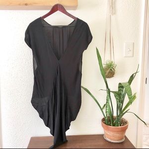 TopShop high low black top